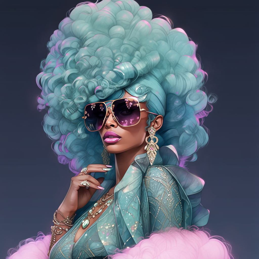 Couture portrait — full view