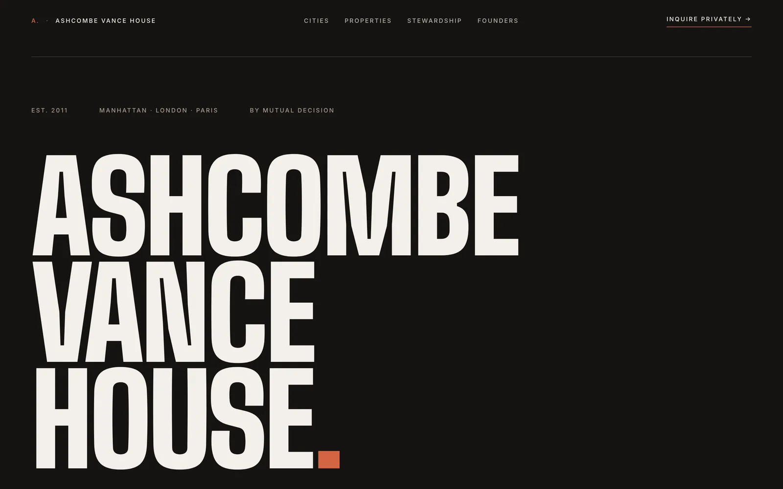Ashcombe Vance House — Private International Property Representation