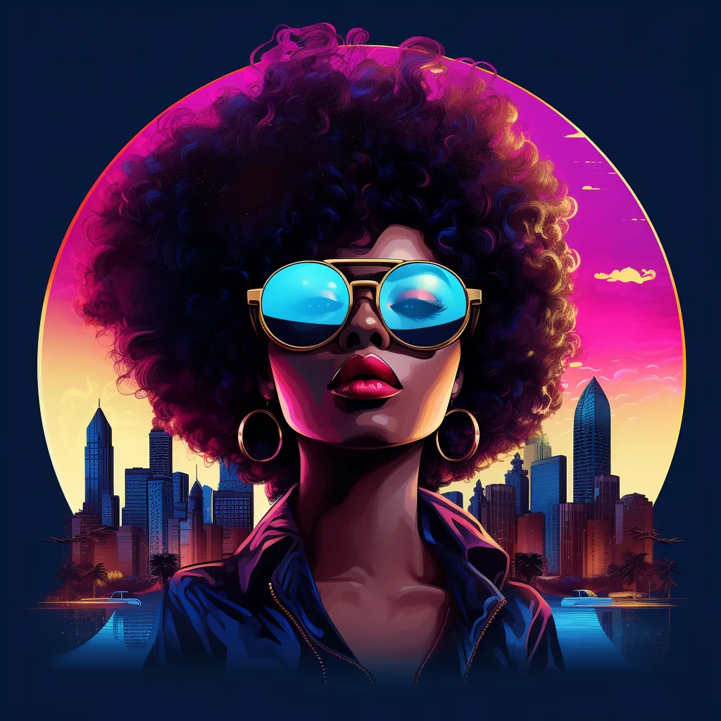 Neon Identity — afro neon variant 2