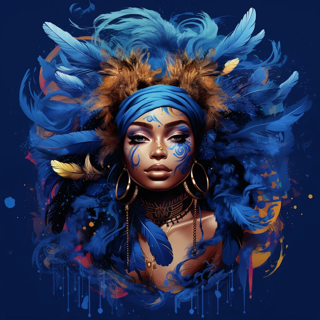 Street Mythology — hip-hop feather print illustration