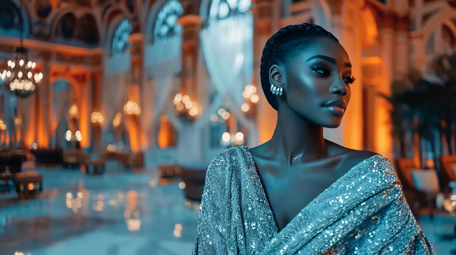 PLUSH editorial — model in velvet residence, atmospheric room