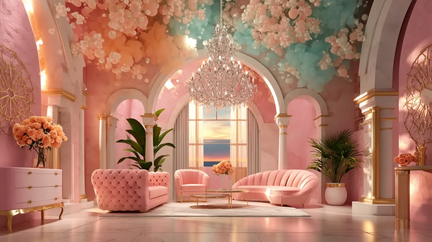 Plush Rooms — model in velvet interior, archive frame 1
