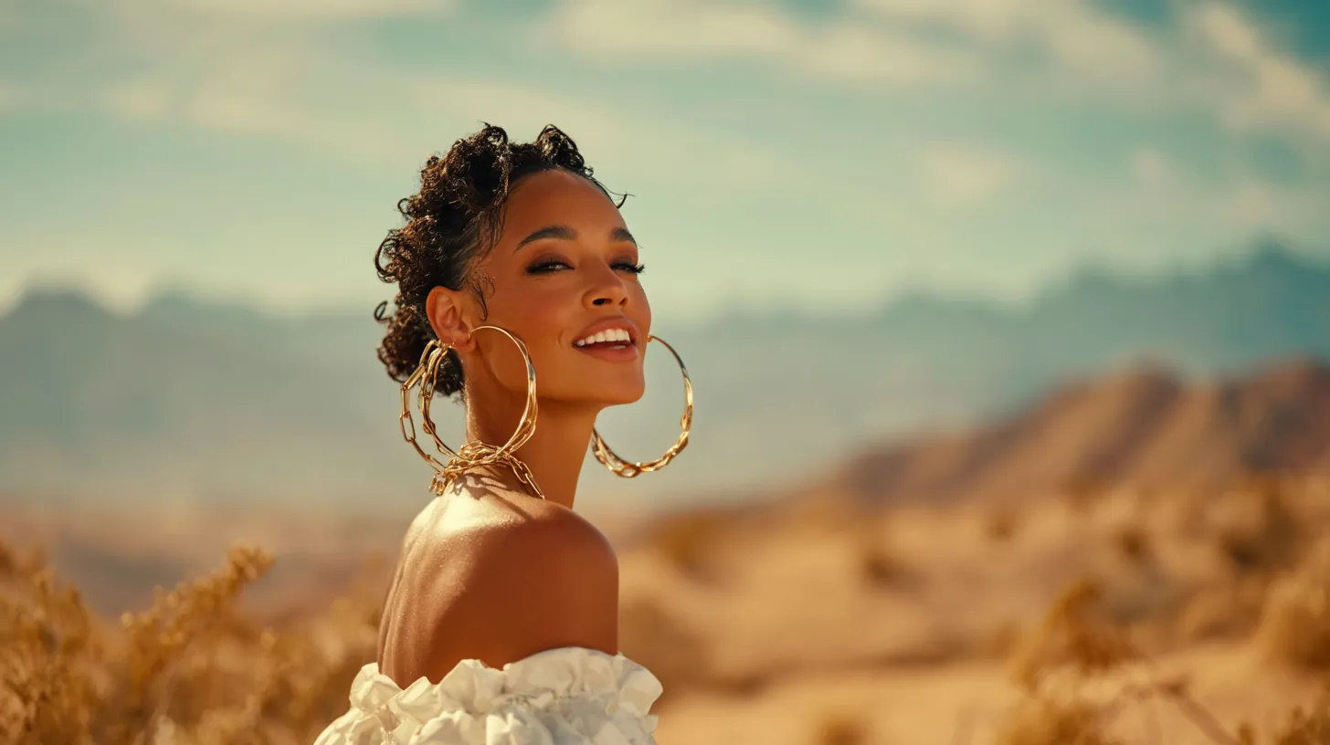 Desert landscape at golden hour — infinite horizon